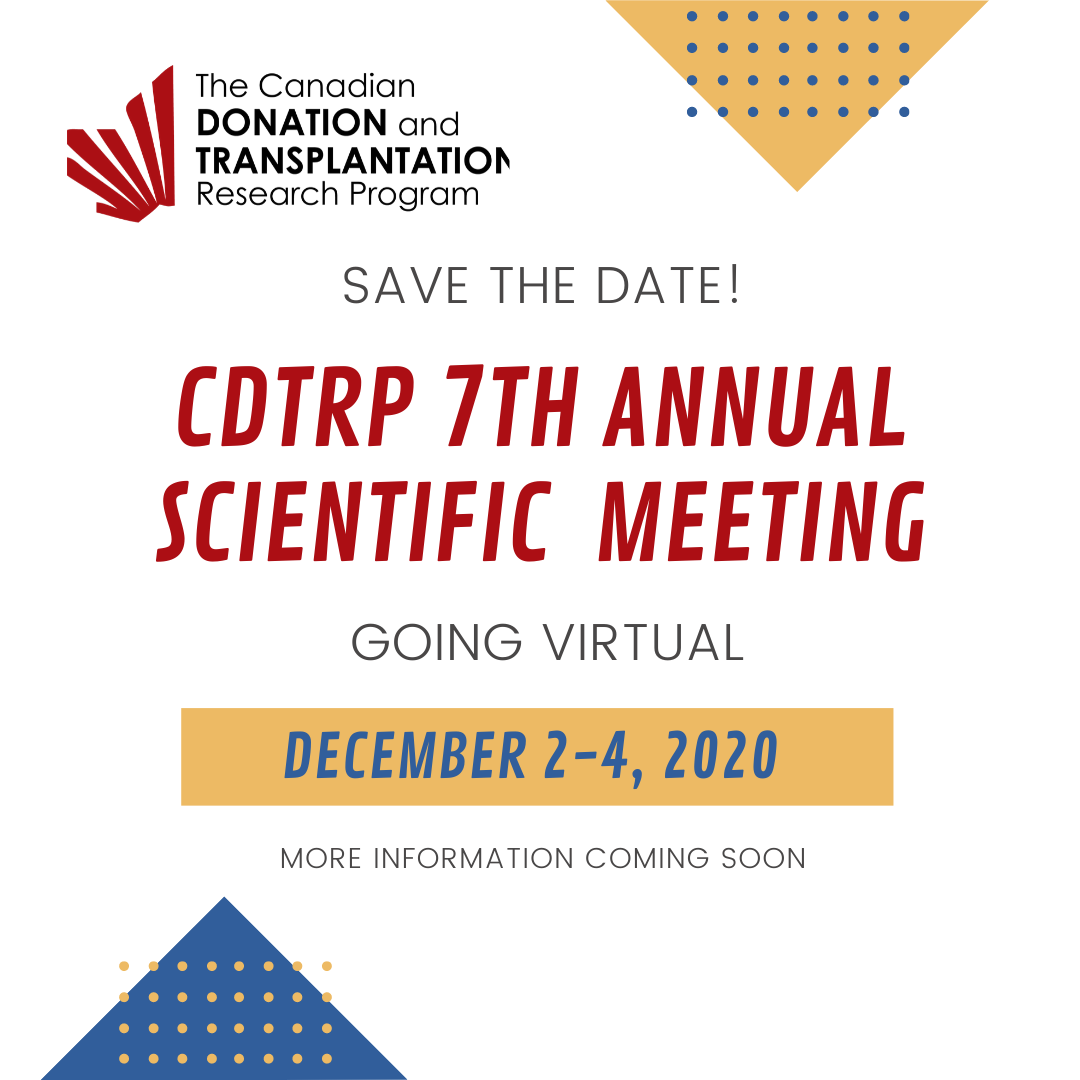 Save the Date! – CDTRP 7th Annual Scientific Meeting – Canadian ...