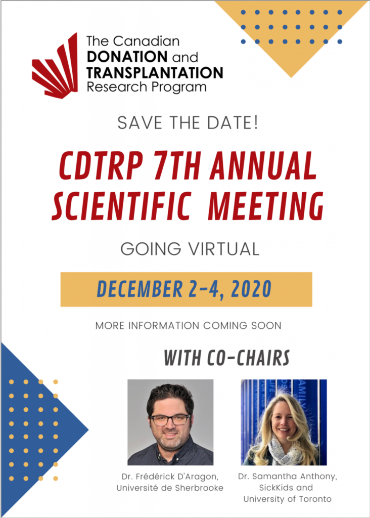 Save the Date! – CDTRP 7th Annual Scientific Meeting – Canadian ...