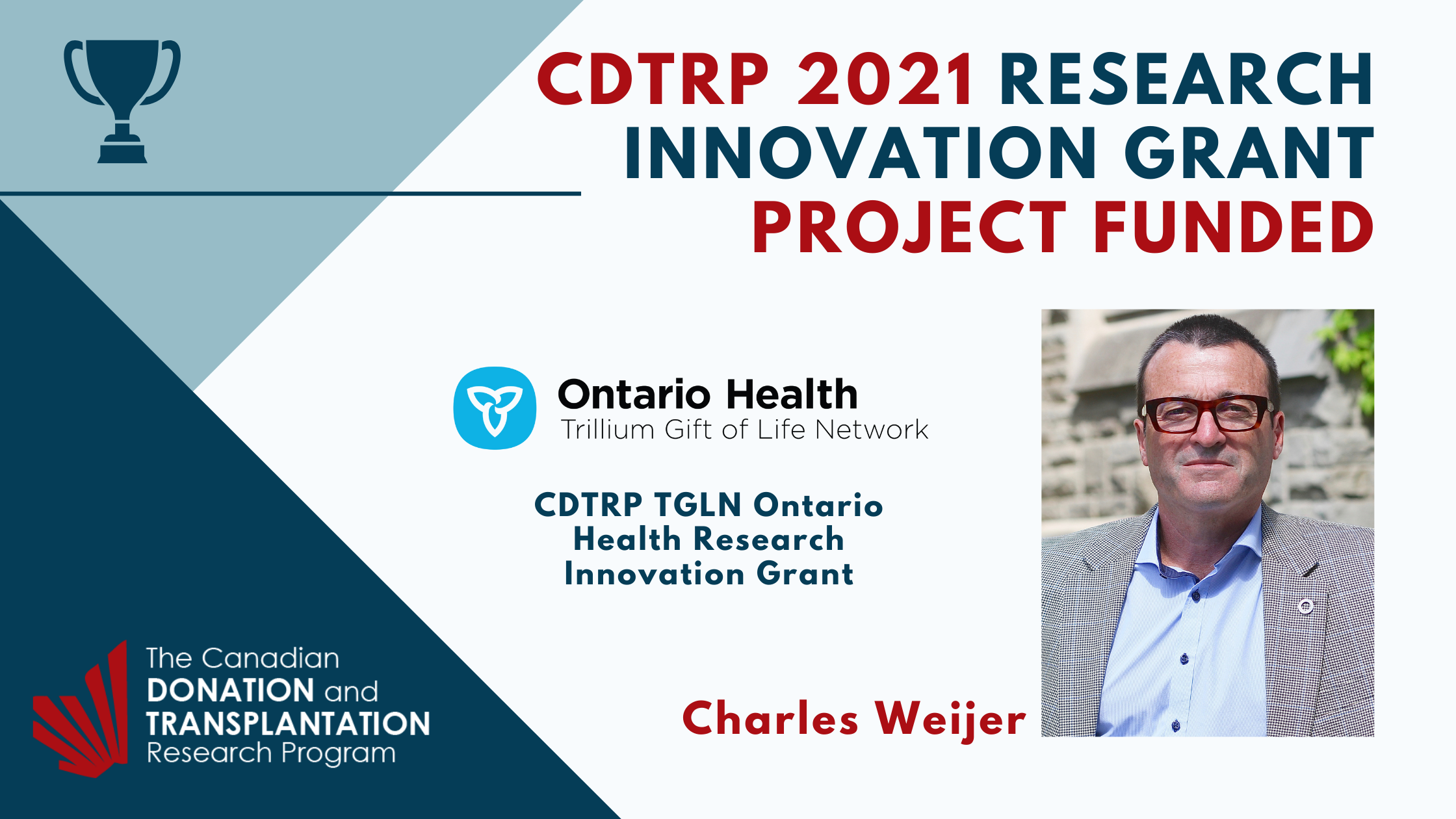 CDTRP TGLN Ontario Health Research Innovation Grant awardee image