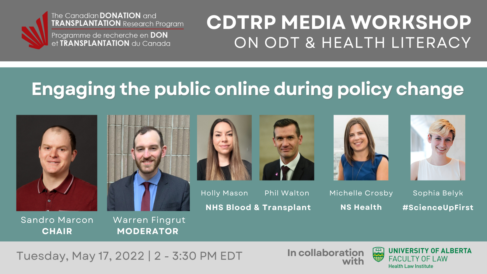 CDTRP Media Workshop on ODT Health Literacy Engaging the public