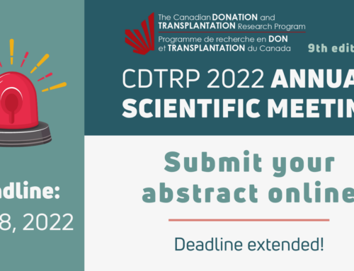 DEADLINE EXTENSION! Call for abstracts – CDTRP 2022 Annual Scientific Meeting