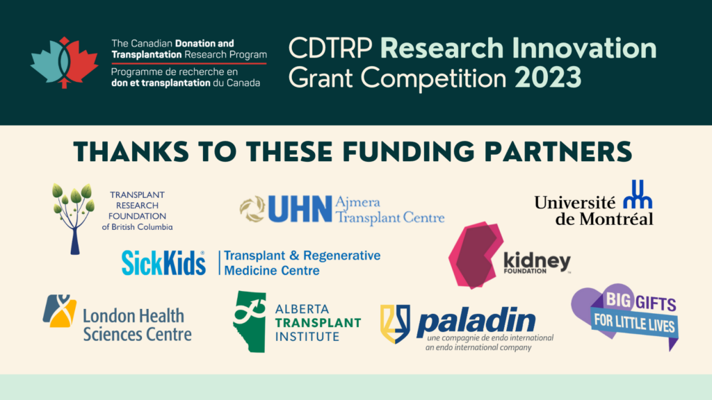 CDTRP Research Connect – Dr. Golnaz Karoubi – Canadian Donation