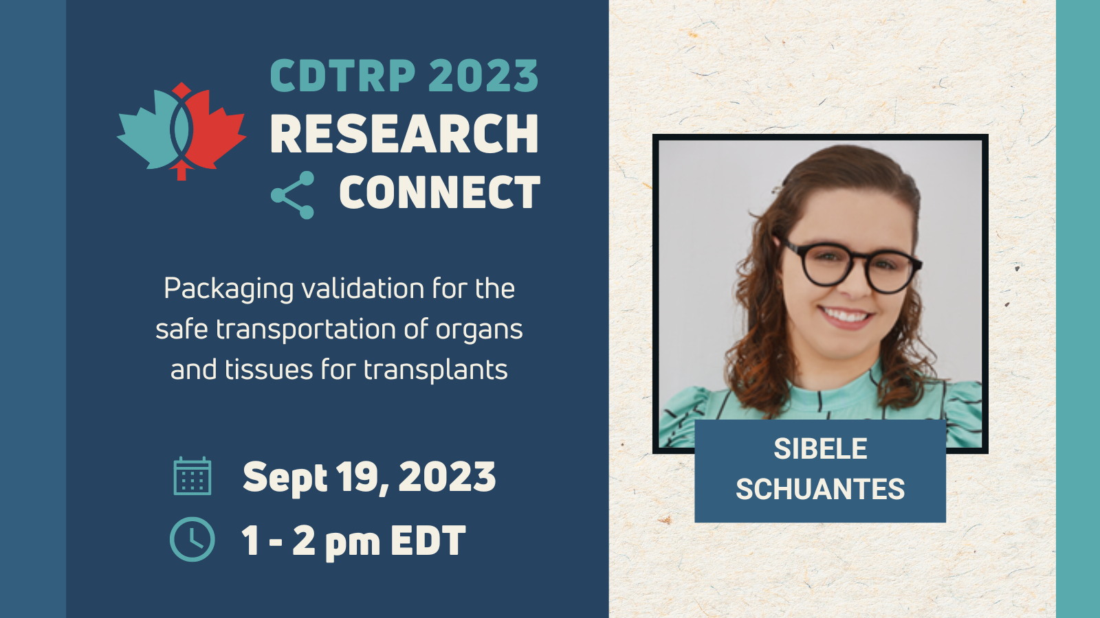 CDTRP Research Connect – Sibele Schuantes – Canadian Donation and  Transplantation Research Program