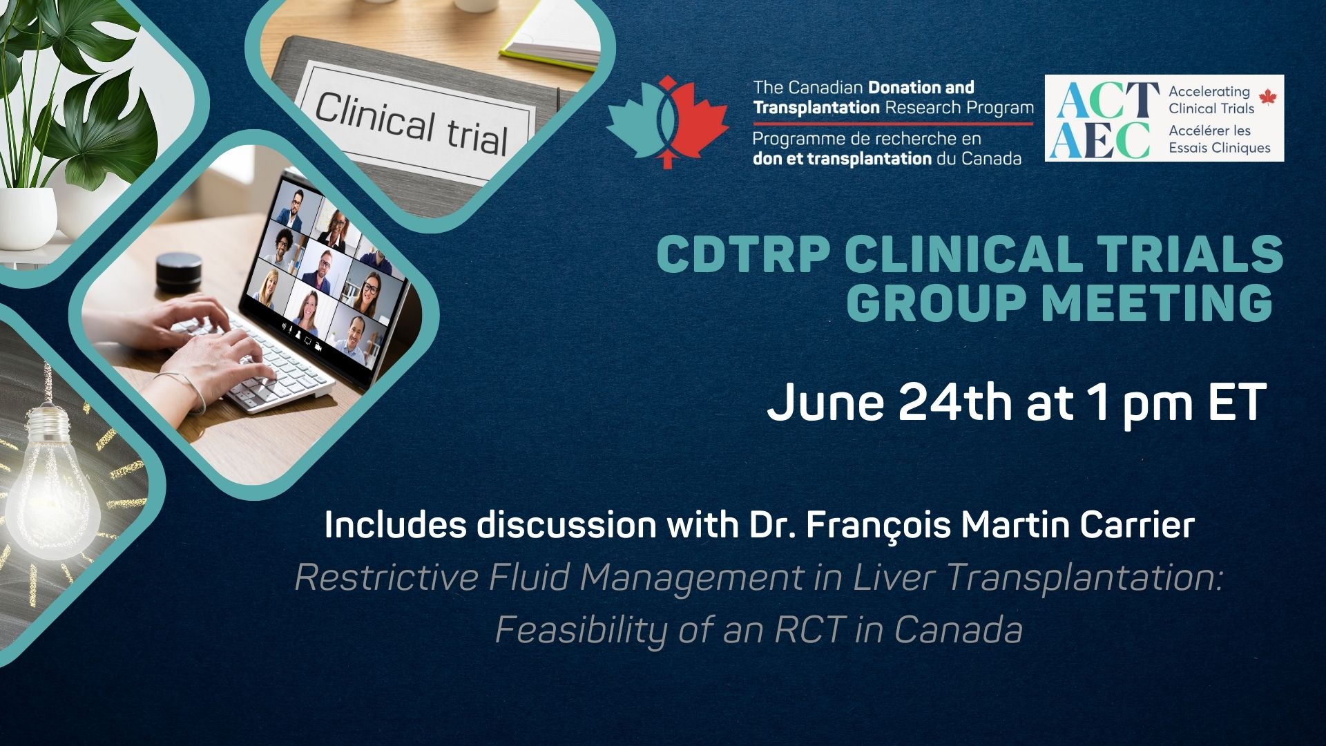 Promo slide for CDTRP Clinical Trials Group