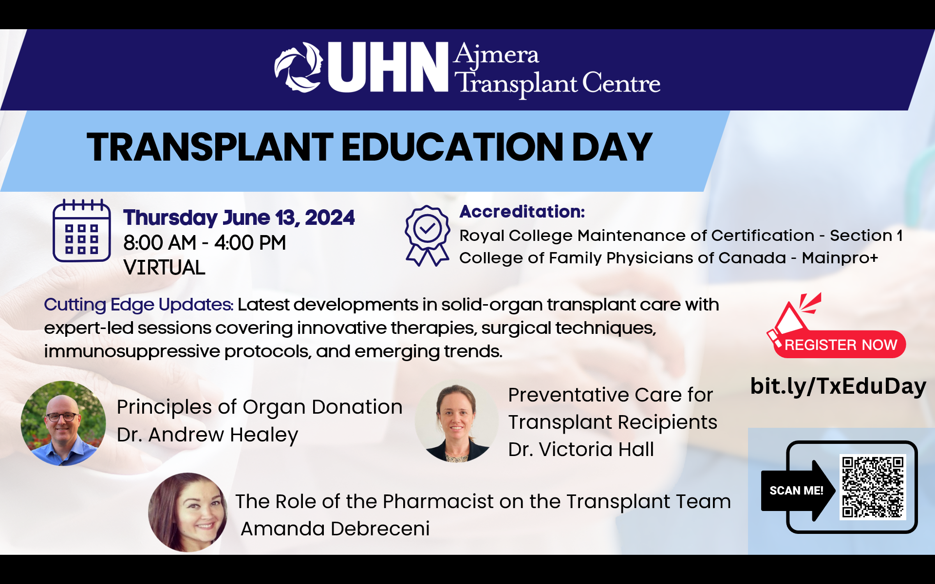 Poster for the Transplant Education Day 