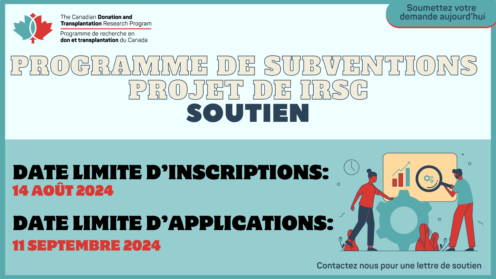 Soutien de Programme de Subventions Projet de IRSC