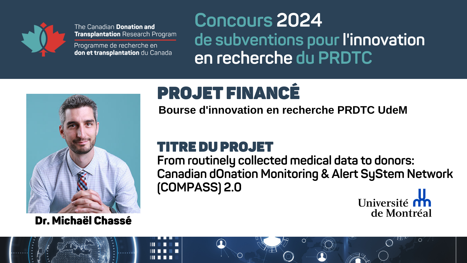 Bourse d&apos;innovation en recherche 2024: Dr. Michaël Chassé