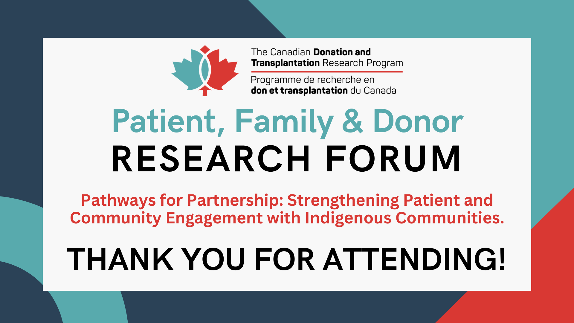 PFD Forum thank you