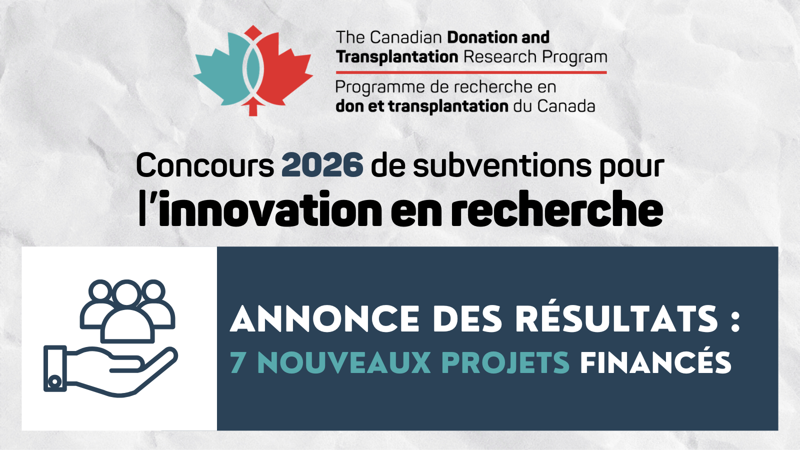 2026 Innovation Grant – Winners_FR Concours de subventions pour l’Innovation en recherche